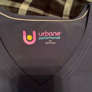 Urbane navy scrubs